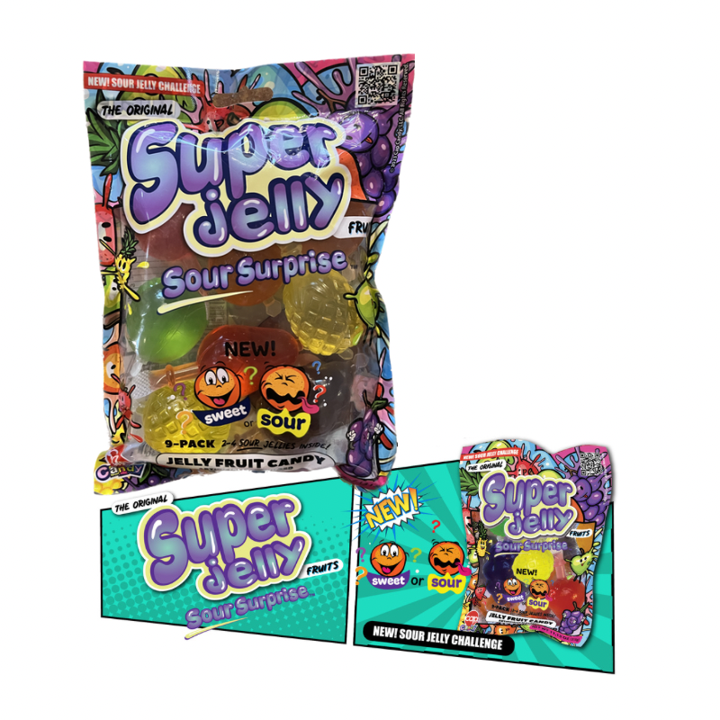 The Original Super Jelly Fruits: SOUR Surprise™ - 9pk 11.13 oz