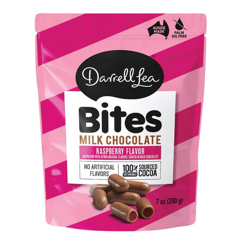 Darrell Lea Bites - Milk Chocolate Covered Raspberry Flavored Licorice ...