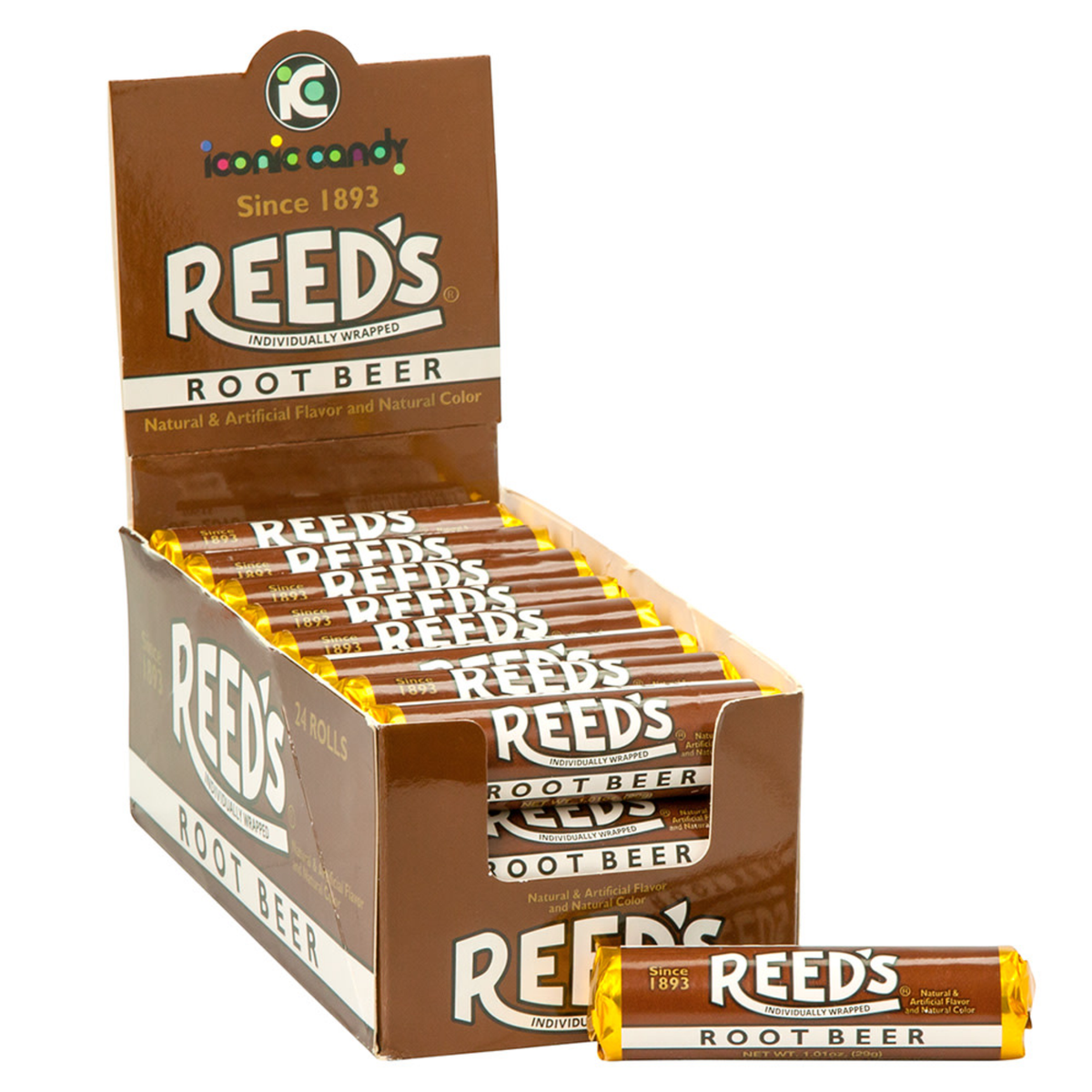 Reed's® Individually Wrapped - Root Beer 1.01 oz. Rolls | Snyder's Candy